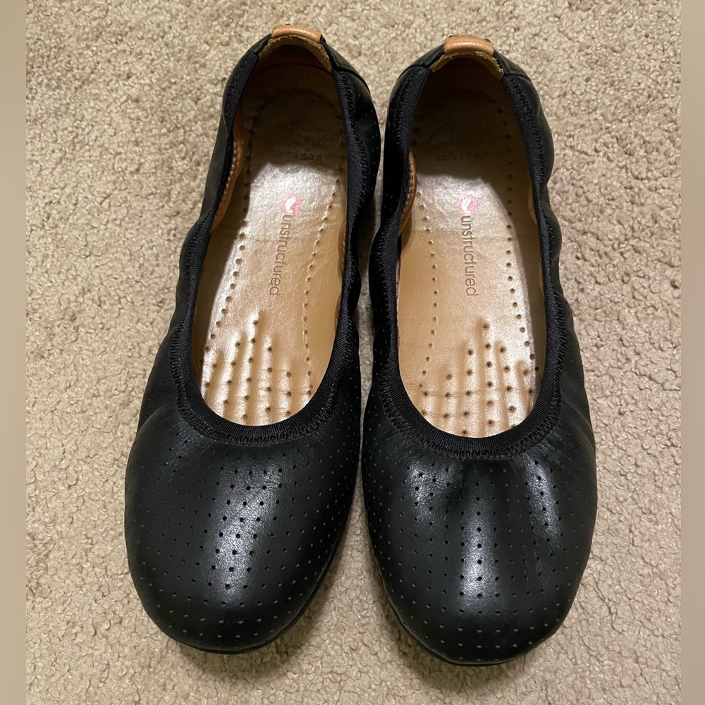 Clarks Unstructured Ballet Flats